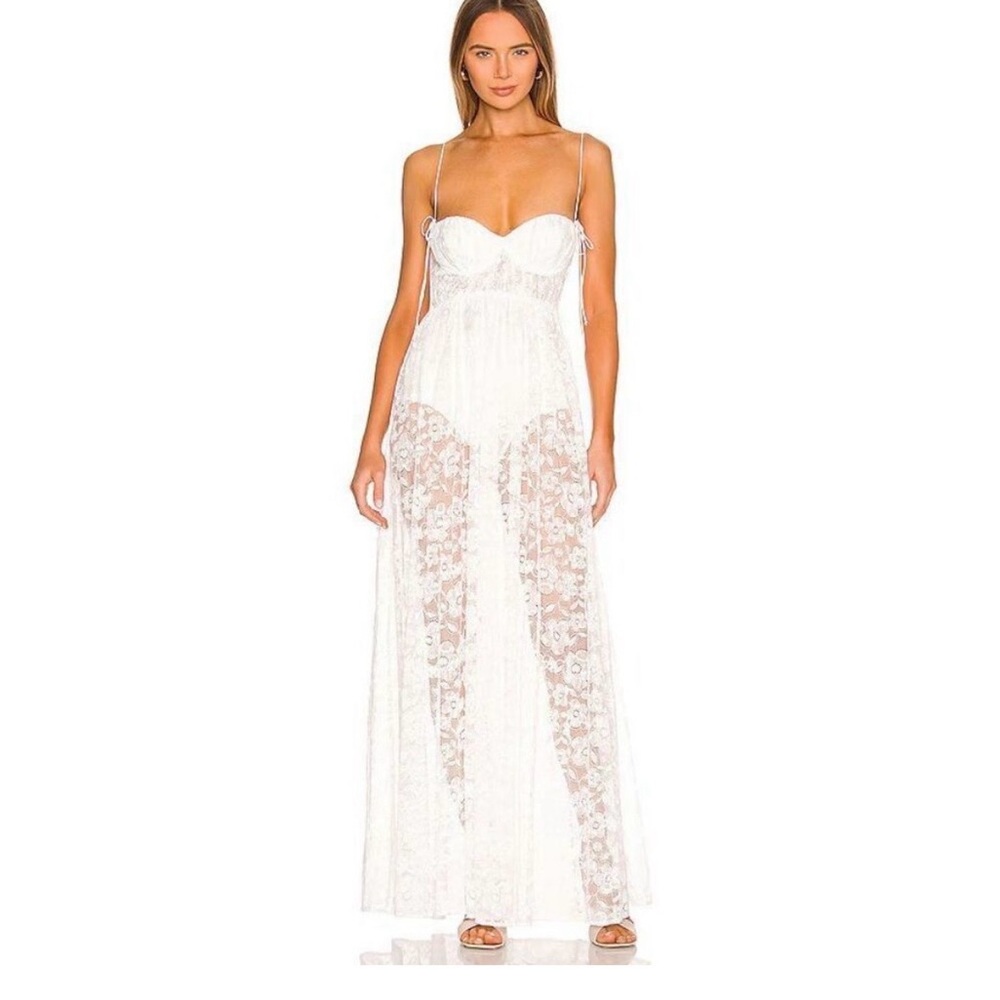 For Love And Lemons White Lace Dress